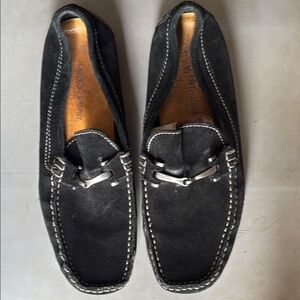 Johnston & Murphy Men's Black Suede Loafers 10 used